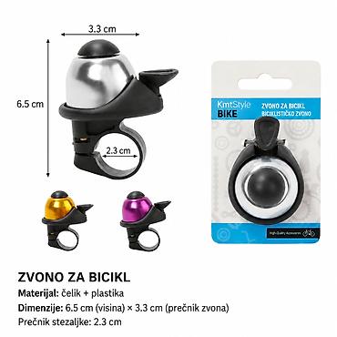 KMT Biciklistički zvono 2001588 Kompaktno zvono za bicikl namenjeno