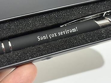 Ofis ləvazimatları: Hədiyyəlik metal qələm dəsti - Qutu: Mat qara metal hədiyyə qutusu — 2