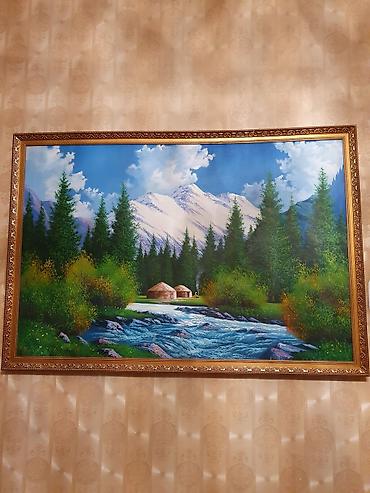 кыргыз кийим: Продаю картину. Природа Кыргызстана. Выполнена на холсте красками — 2