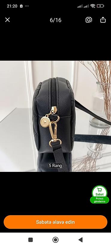 samsung gear s: Qadınlar üçün zəncirvari tikişli çiyin/çarpaz çanta - Ölçü: 20 x 12 x — 5