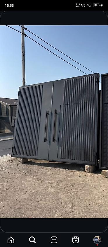 plasiq qapi: Yeni Dəmir Həyət darvazası, Yana açılan, Mexaniki, Qapı ilə, rəng - Qara, Kredit yoxdur, Pulsuz quraşdırma, Pulsuz çatdırılma — 3
