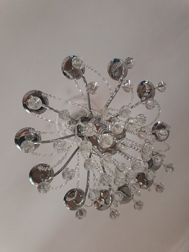 Otaq bitkiləri: Çılçıraq, 10 və daha çox lampa, Metal