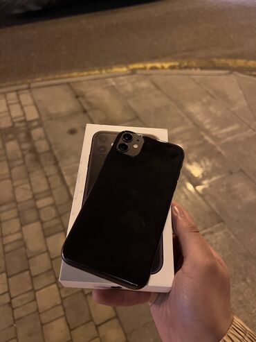 iphon xr: IPhone 11, 64 GB, Qara, Zəmanət, Face ID, Sənədlərlə