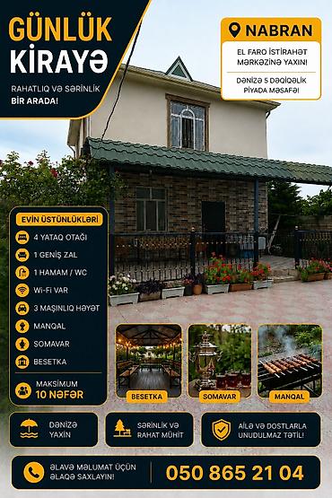 qara qarayev kiraye evler: 86 м², 7 комнат, Электричество — 1