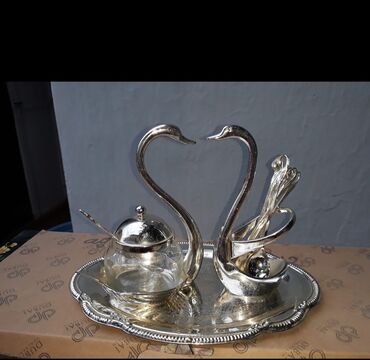 Tort və şiriniyyat qabları: Tort və şiriniyyat qabı, rəng - Göy, Farfor — 8