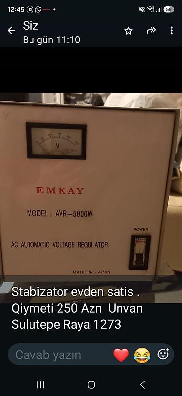 philips xenium w3500: EMKAY AVR-5000W avtomatik gərginlik tənzimləyicisi (AC Automatic — 1