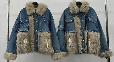 shein haljina: Teksas u kombinaciji sa krznom 🔥 Novi model teksas jaknica Cena: 7500 — 2