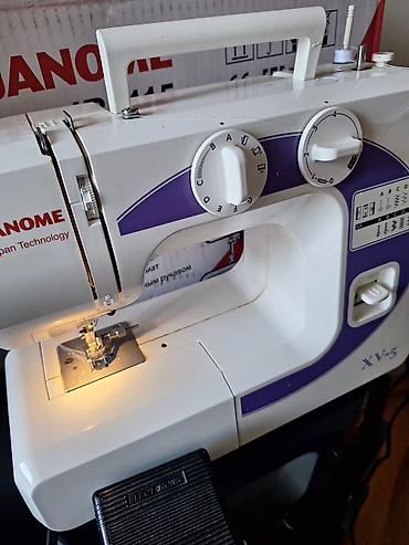 düz tikiş: Janome XV-5 tikiş maşını - Mekanik idarəetmə, yuxarıda daşıma üçün — 1