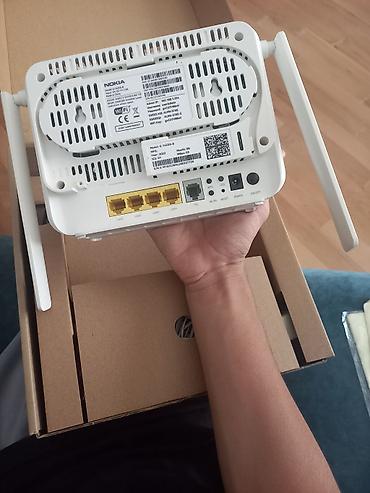 Modemlər və şəbəkə avadanlıqları: Nokia G-1425G-AE Wi‑Fi router - İki antenli güclü Wi‑Fi yayımı - Arxa — 3