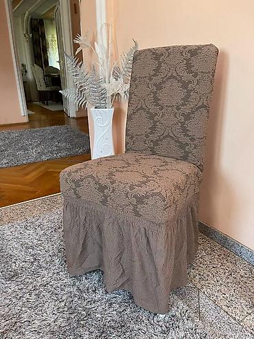 decija stolica za ljuljanje: Navlake za stolice sa volanom – elegantan damast dezen - Tip — 1