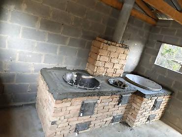 Дровяные печи: Уличная/домашняя дровяная очаговая печь под казаны (стационарный — 12