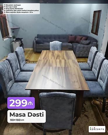 Məhsul: Masa Dəsti Ölçü: 90×160 sm Qiymət: 299 ₼ Xüsusiyyətlər: -
