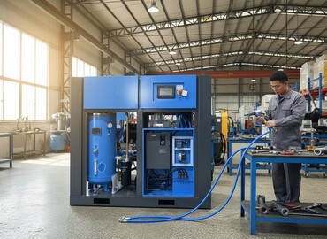 Компрессоры: Компрессор винтовой 5KW(220v) 850 литров в минуту 7.5KW 1100литров в — 1