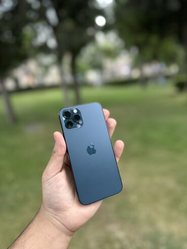аккумулятор 12: IPhone 12 Pro, 128 ГБ, Pacific Blue, Гарантия, Беспроводная зарядка, Face ID