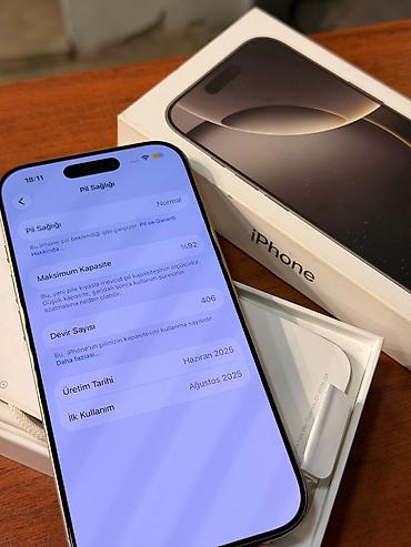 soyuducu anbar satilir: IPhone 15 Pro, 256 GB, Natural Titanium, Face ID — 2