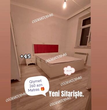 Çarpayılar: Yeni, İkinəfərlik çarpayı, Bazasız, Matras ilə, Siyirməsiz, Azərbaycan — 3