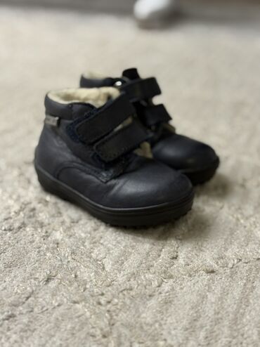 сапоги зимние женские натуральная кожа натуральный мех распродажа: Детские зимние ботинки - Цвет: темно‑синий/черный - Материал верха