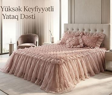 ucuz yataq desti: Yataq dəsti işlənməyib. 400 ə alınıb 200 ə satılır. Real alıcılar — 1