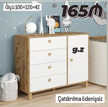 Komodlar: Uşaq otağı üçün şkaf-komod - Ölçü: 100 × 120 × 42 sm (şəkildə — 1