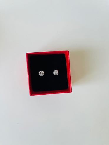 ремонт серебро: Серебряные серьги, Проба 925, Циркон, Женские, Б/у — 2