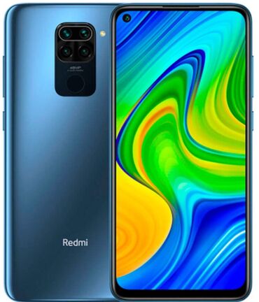 Xiaomi: Xiaomi Redmi 9, 128 GB, rəng - Göy, 
 Düyməli, Sensor, Barmaq izi