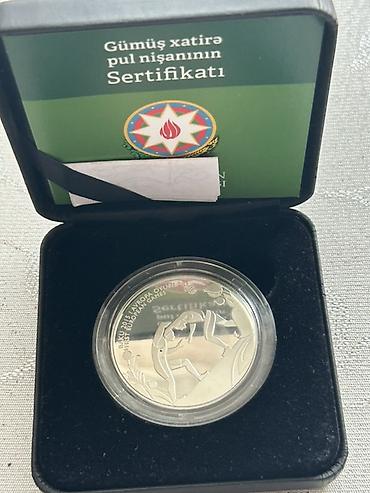 gümüş pullar: Məhsul: Gümüş xatirə pul nişanı – “Bakı 2015 I Avropa Oyunları” — 1