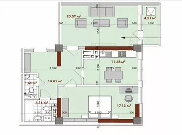 Продажа квартир: 2 комнаты, 73 м², Элитка, 9 этаж, ПСО (под самоотделку)