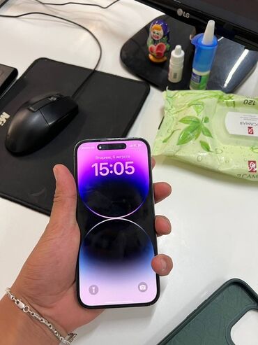 айыон 14 про: IPhone 14 Pro, Б/у, 256 ГБ, Deep Purple, Чехол, 87 %