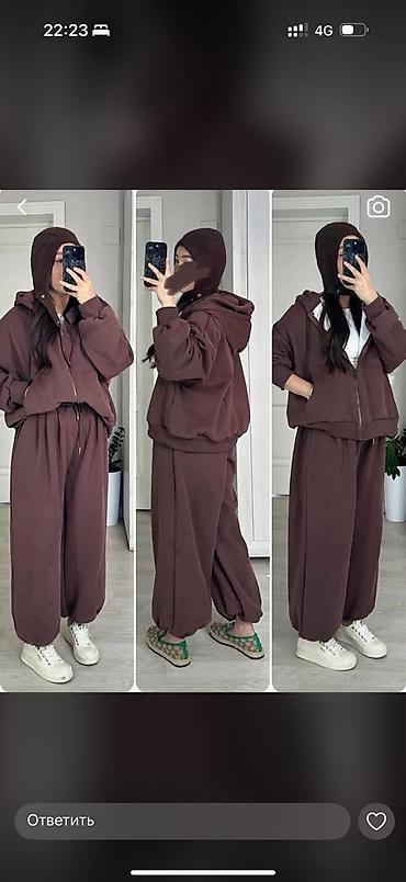 tech flees: Спортивный костюм, Худи, Made in KG, Оверсайз, Стандарт — 1