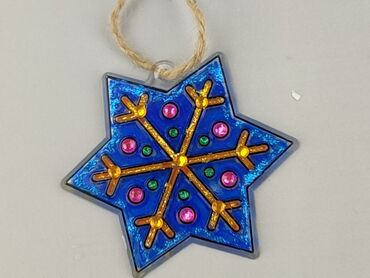 Other Home Decor: Używana ozdoba choinkowa w kształcie niebieskiej gwiazdy z motywem