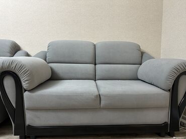 купить бу диван: Цвет - Серый, Б/у