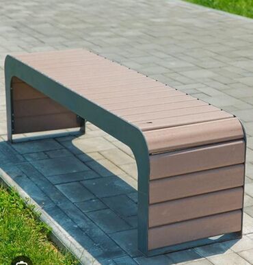 Skameykalar, lavoçkalar: Metall karkaslı skamya - Dizayn: Düz xəttli, arxalıqsız, 4 taxtalı — 29