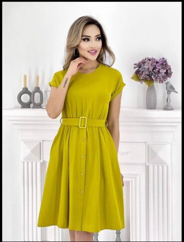 кыргызский платье: Повседневное платье, Made in KG, Лето, L (EU 40)