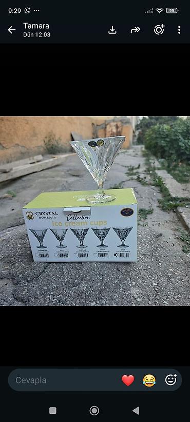 sam qabi: Qədəhlər, rəng - Ağ, Xrustal, Çexiya — 1