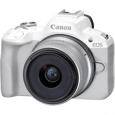 canon video: Canon EOS R50 WH + Lens RFS18-45 S Bütün kateqoriyalar • Elektronika — 1