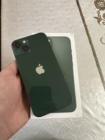 Apple iPhone: IPhone 13, 128 GB, Yaşıl, Zəmanət, Simsiz şarj, Face ID