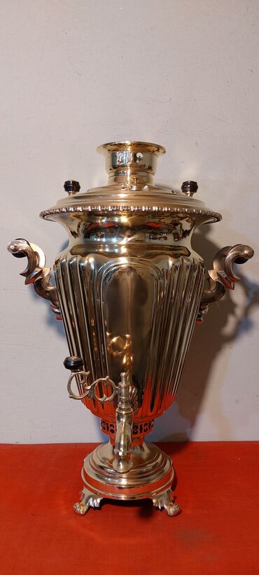 qaşıq desti: Qədim samovar, 1885 il, Mis, Vəziyyəti: Əla