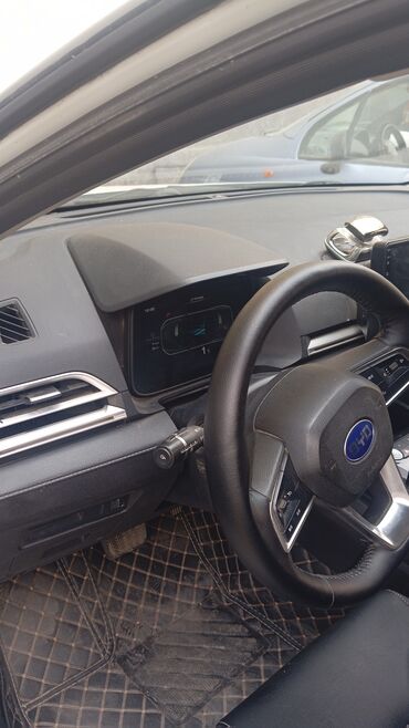Детали салона: BYD — интерьер автомобиля с цифровой панелью приборов и мультирулём -