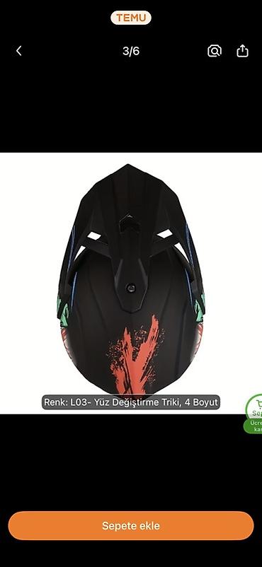 kardan 07: Motokros/Dirt Bike tam üz örtüklü dəbilqə – L03 “Yüz Dəyişdirmə Triki” — 2