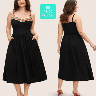 irena grahovac haljine: 4XL (EU 48), color - Black, With the straps