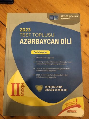 azərbaycan dili test toplusu 2023 pdf indir: Bu kitab 2023-cü il üçün Azərbaycan dili fənni üzrə "Test Toplusu"nun