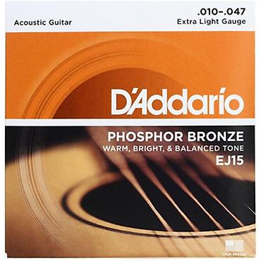 gitara simi: №: 10332 Məhsulun adı: Simlər dəsti D'addario EJ15 10-47, 6 əd Brend — 1