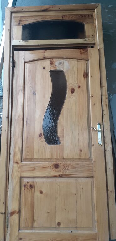 otaq qapilari ve qiymetleri: Taxta Otaq qapısı 90x230 sm, İşlənmiş, Zəmanətli, Ödənişli quraşdırma