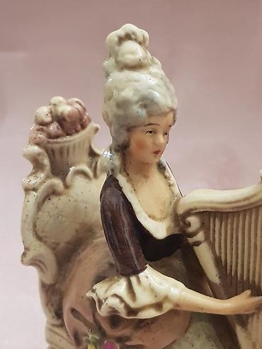 figure: Qedimi statuetkasi Almaniya 1900il Schneider Porcelain Group Figure — 2