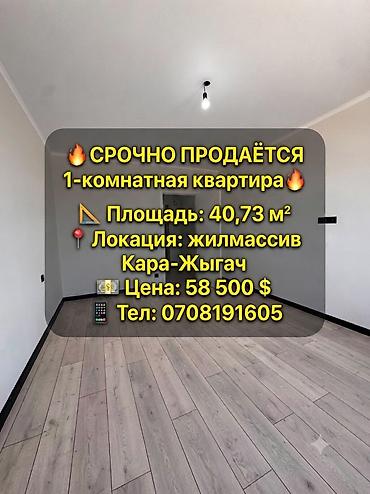40: 1 комната, 41 м², Кара-Жыгач ж/м Элитка, 11 этаж, Свежий ремонт — 1
