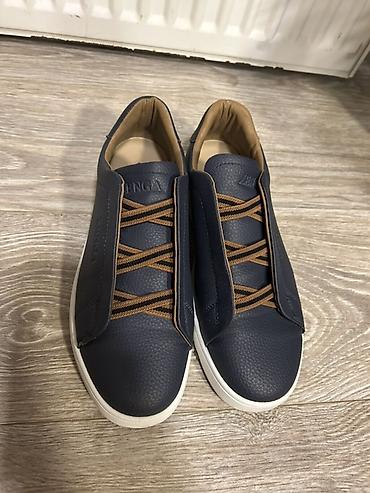 ysl ayaqqabı: Məhsul: Kişi gündəlik ayaqqabısı - Rəng: Tünd göy (navy) üst, ağ — 1