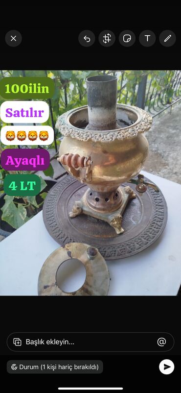islenmis dondurma soyuduculari: İşlənmiş Od Samovar, 4 l, Ünvandan götürmə, Pulsuz çatdırılma, Ödənişli çatdırılma
