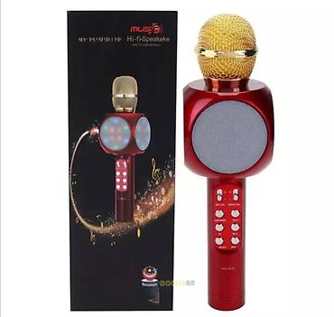 belgrad iphone: Bluetooth karaoke mikrofon sa led svetlom ws878 crveni. bluetooth — 1