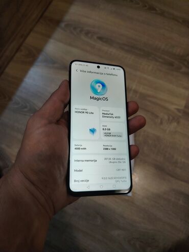 Honor: Honor 90 Lite, 256 GB, bоја - Crna, Dual SIM — 6