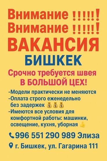 работу охранника: Швея Прямострочка
